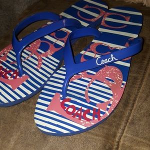 Authentic Coach Kali Flip Flops Size 10